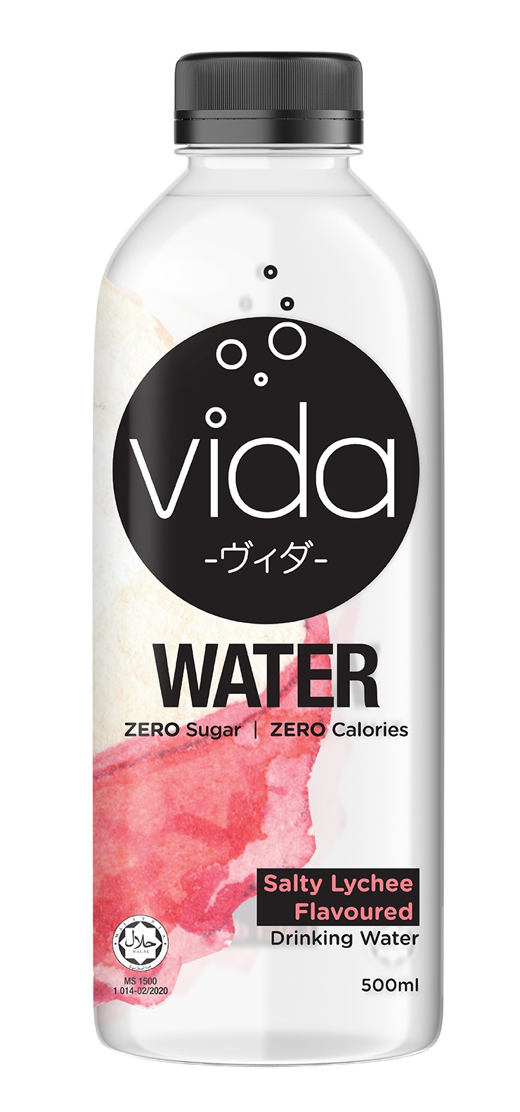 vida Water Salty Lychee 500ml — zero sugar, zero calories